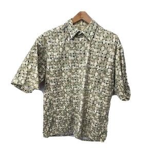 Batik Bay Basketweave Basket Weave Pattern Shirt Mens Size L